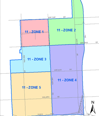 Model City Police Neighborhood Service Area Map